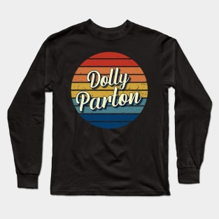 Dolly Parton Vintage Retro Circle Long Sleeve T-Shirt